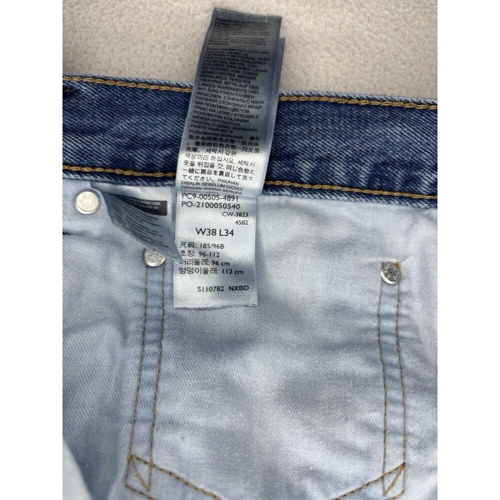 Levi's 505 Regular Fit Jeans‎ Mens 38x34 Blue Excellent Straight Leg Denim